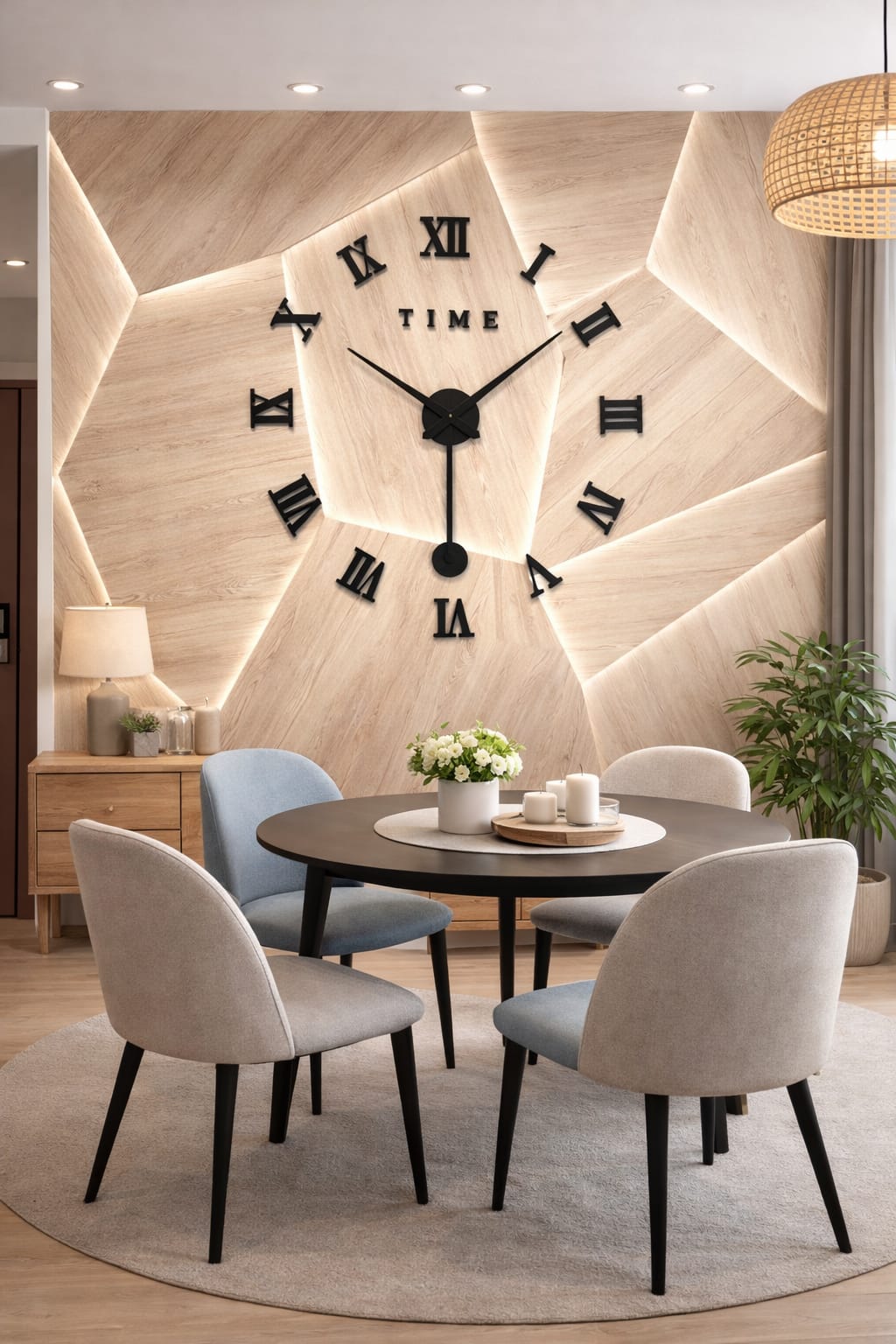 3D Roman Numeral Acrylic Mirror Wall Clock