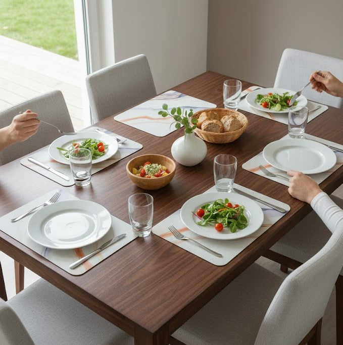 6Pc Marble Antislip Mat