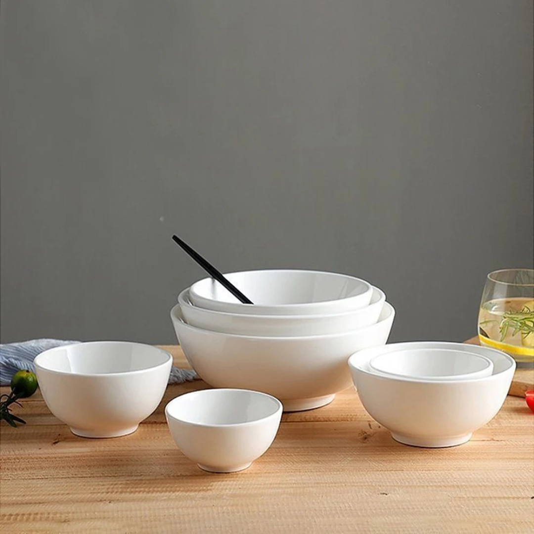 White Ceramic Soup Bowls