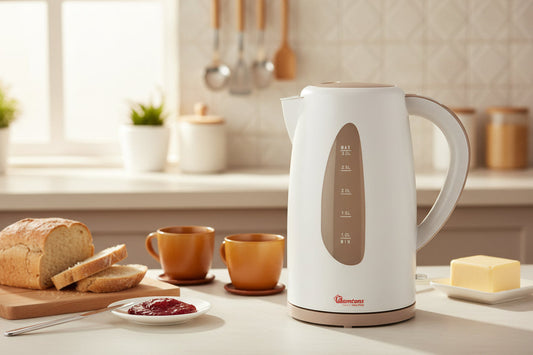 Ramtons 3 litre cordless electric kettle with concealed heating element and anti slip base
