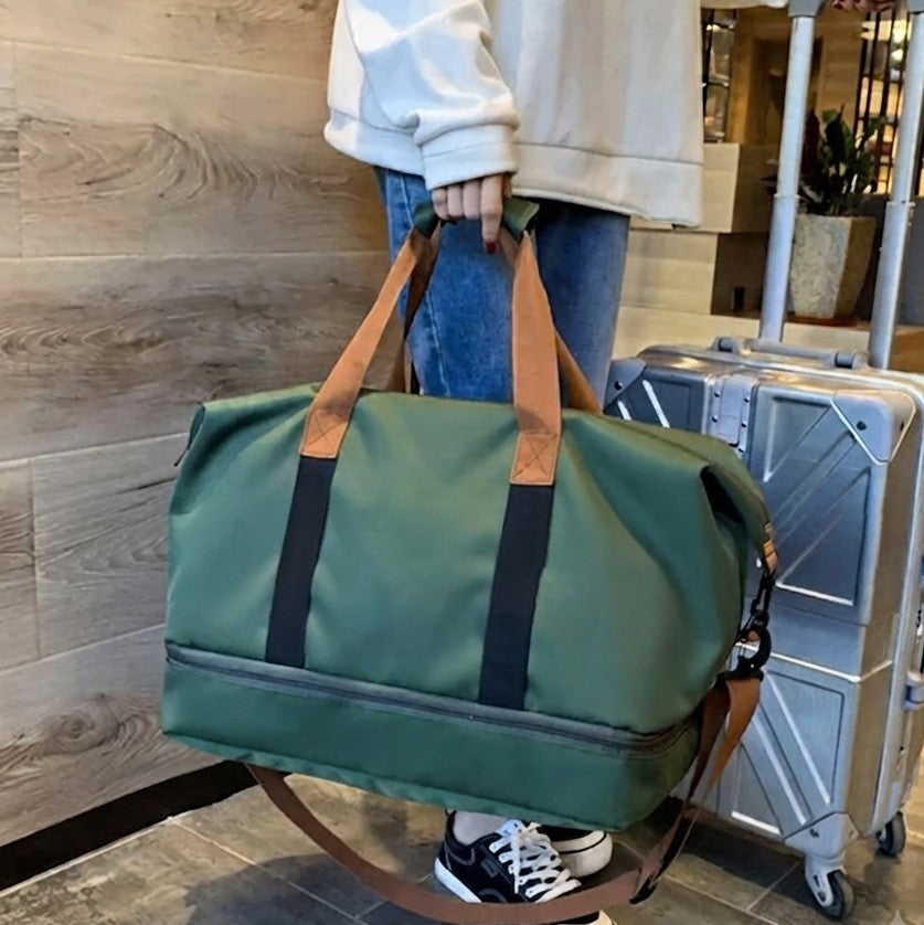 Waterproof Travel Duffle Bag with Shoe Compartment