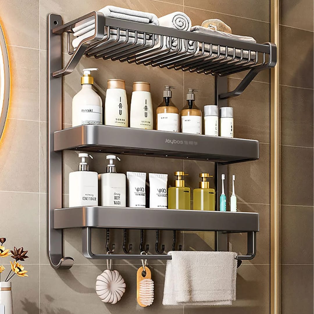 3-Tier Aluminum Bathroom Rack And Organizer