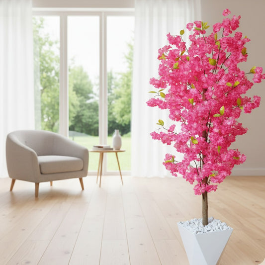 Artificial flower with 150cm pot stand for home and office décor
