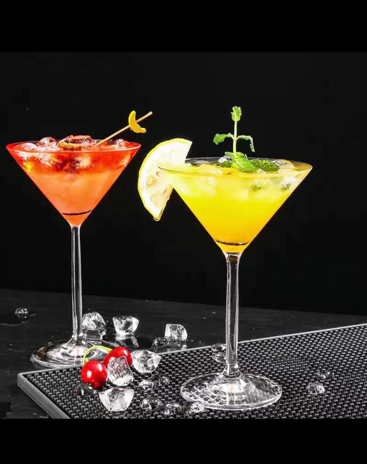 6Pc Martini Goblet Glasses Set