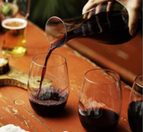 Set of 6 stemless wine glasses