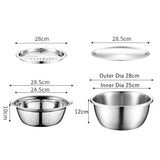 4Pcs Steel bowl