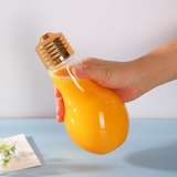 Bulb Shaped Glass Cups With Straw