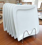 6-piece Set of 12-inch ceramic plates for home dining