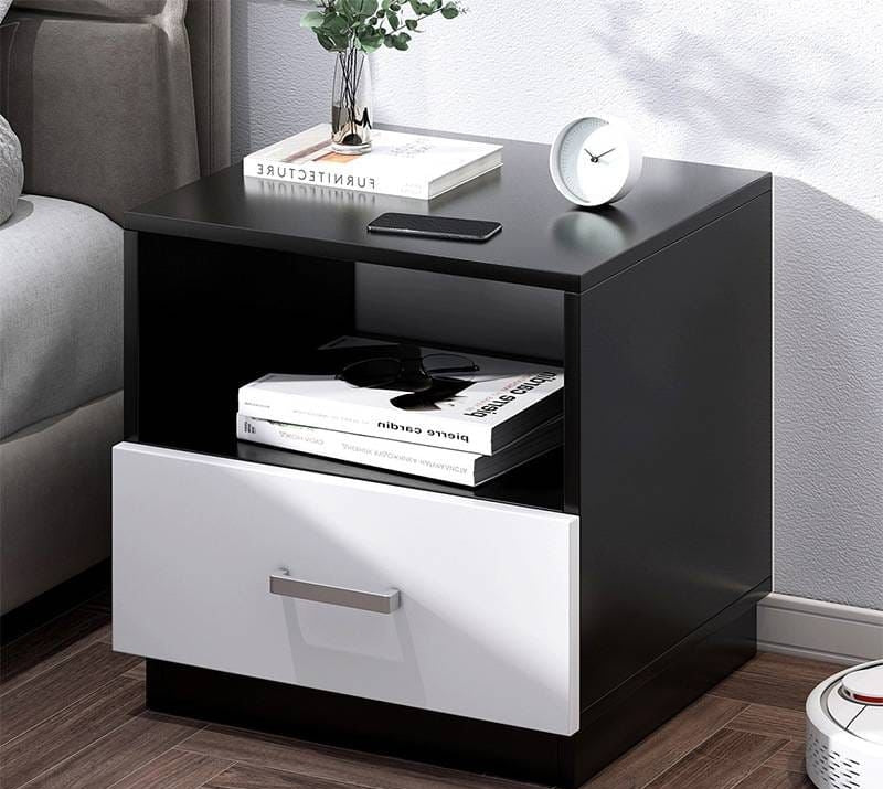 Wooden Bedside Table With Drawer
