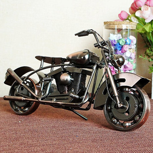 Amperer collectibles vintage iron motorbike miniature sculpture, decorative art piece for home, office, or display. 🏍️