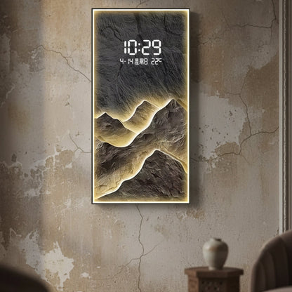 LED Layered Mountain Wall Clock