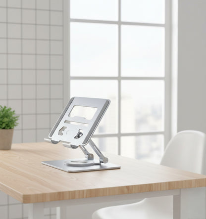 Aluminium 360-degree rotary folding tablet support stand for hands-free use