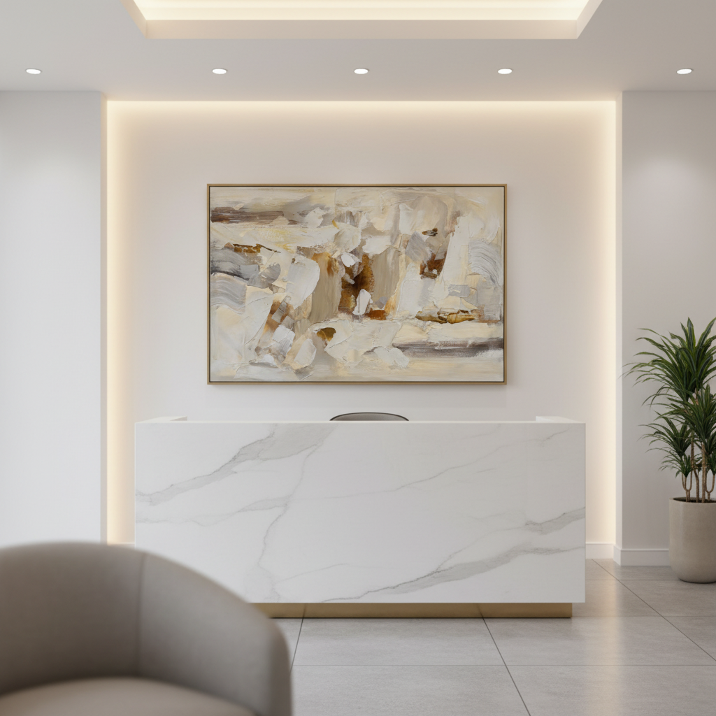 Abstract Oil Painting With Frame