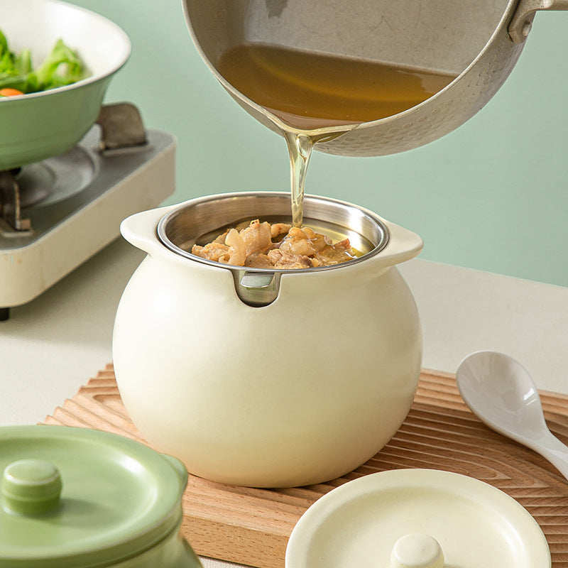 1400ml Ceramic Oil Storage Jar with Scoop