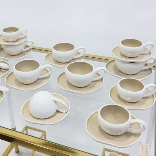 12pcs Porcelain Cup and Saucer Set