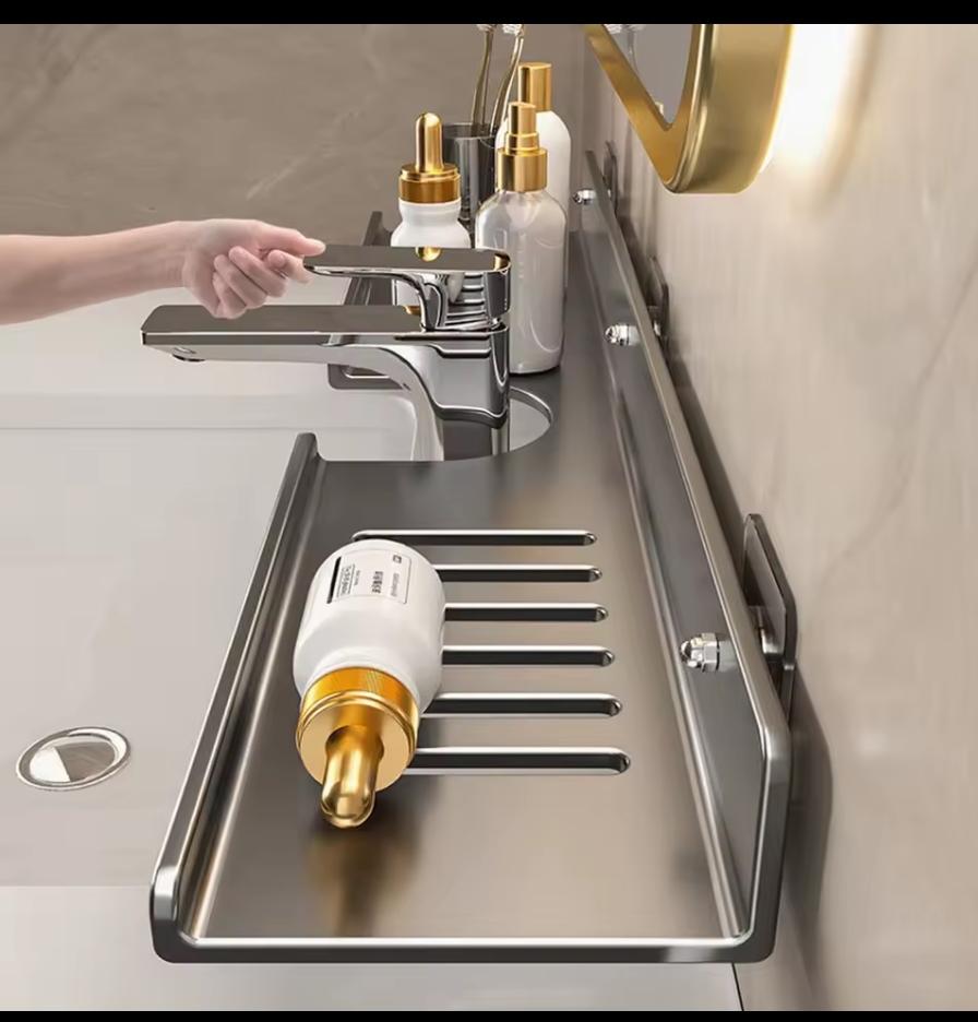 50cm Metallic Faucet Storage Rack