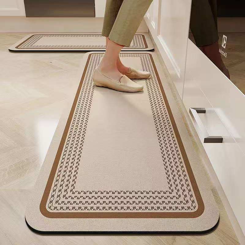 Rubber Bottom Anti Slip Kitchen Mats 2pcs Set
