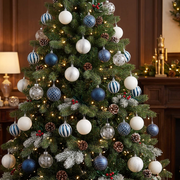 24 Piece 6cm Christmas Baubles Set with Assorted Glitter, Metallic, Matte and Patterned Finishes available in Nairobi, Kenya