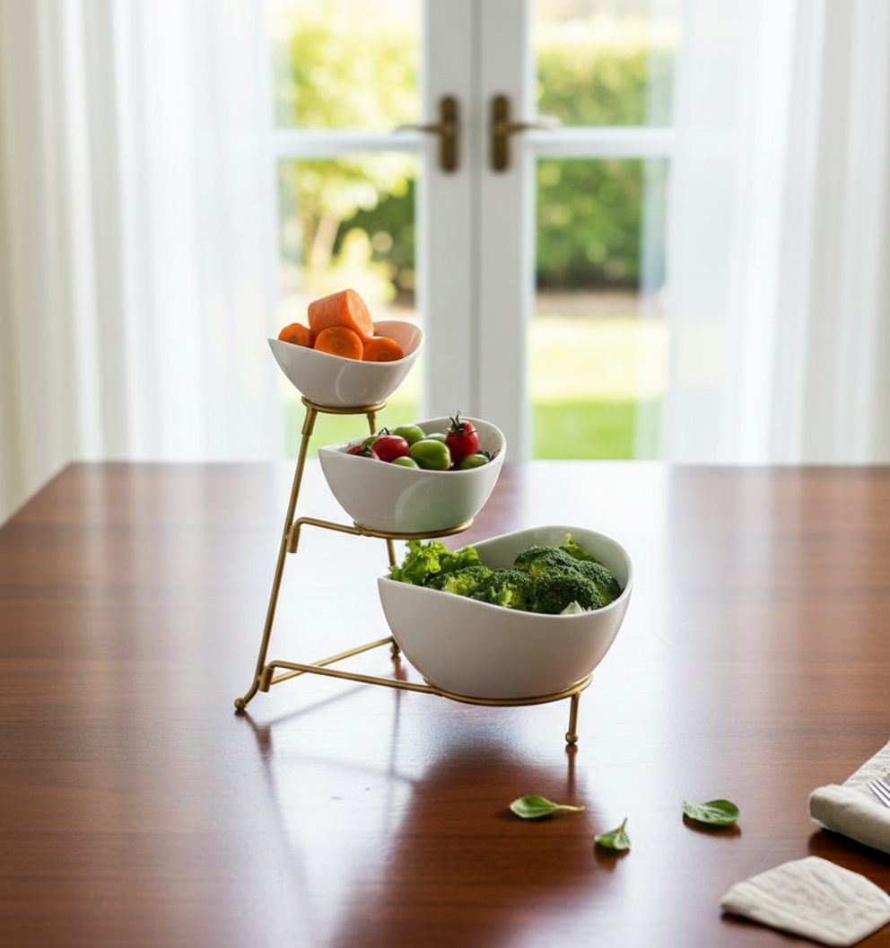 3 Step 3 Piece Fruit Bowl With Stand