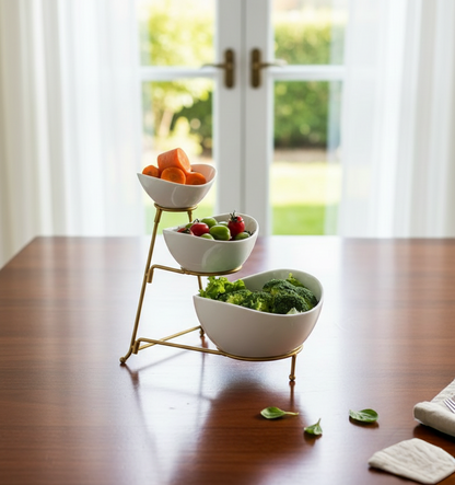 3 Step 3 Piece Fruit Bowl With Stand