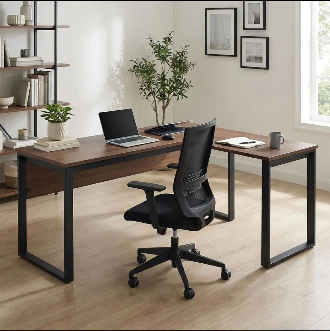 L-Shaped Corner Desk – Home Office Workstation