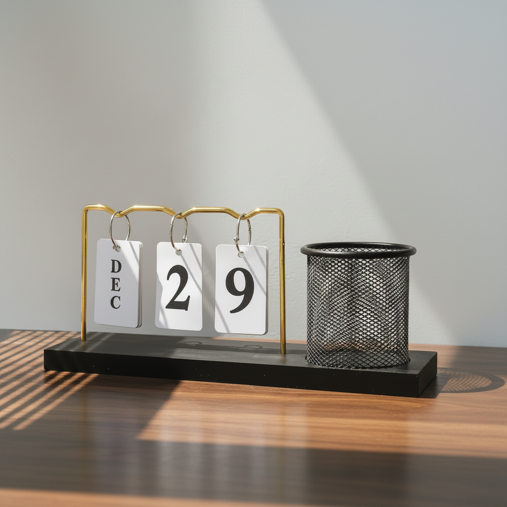 Desk Calendar & Pen Holder