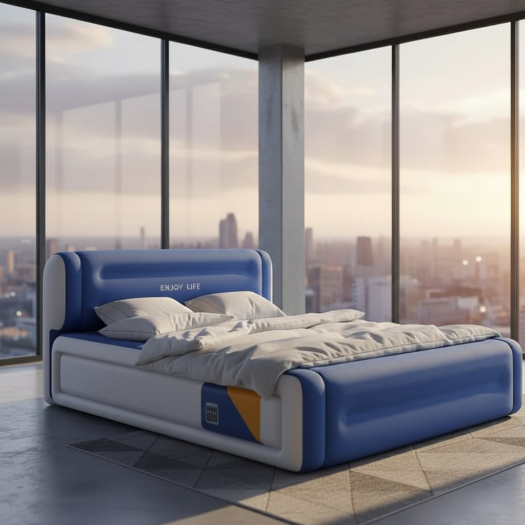 Inflatable Air Bed with Headrest