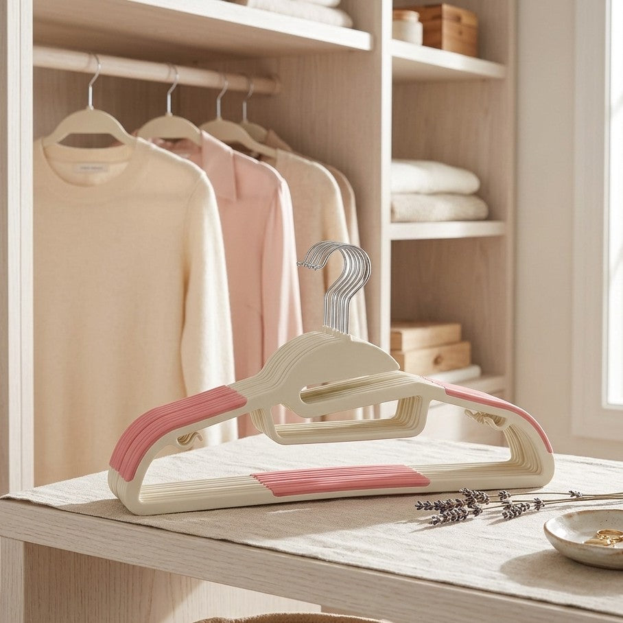 10pcs Household Velvet Hangers Ultra Slim Closet Organizers