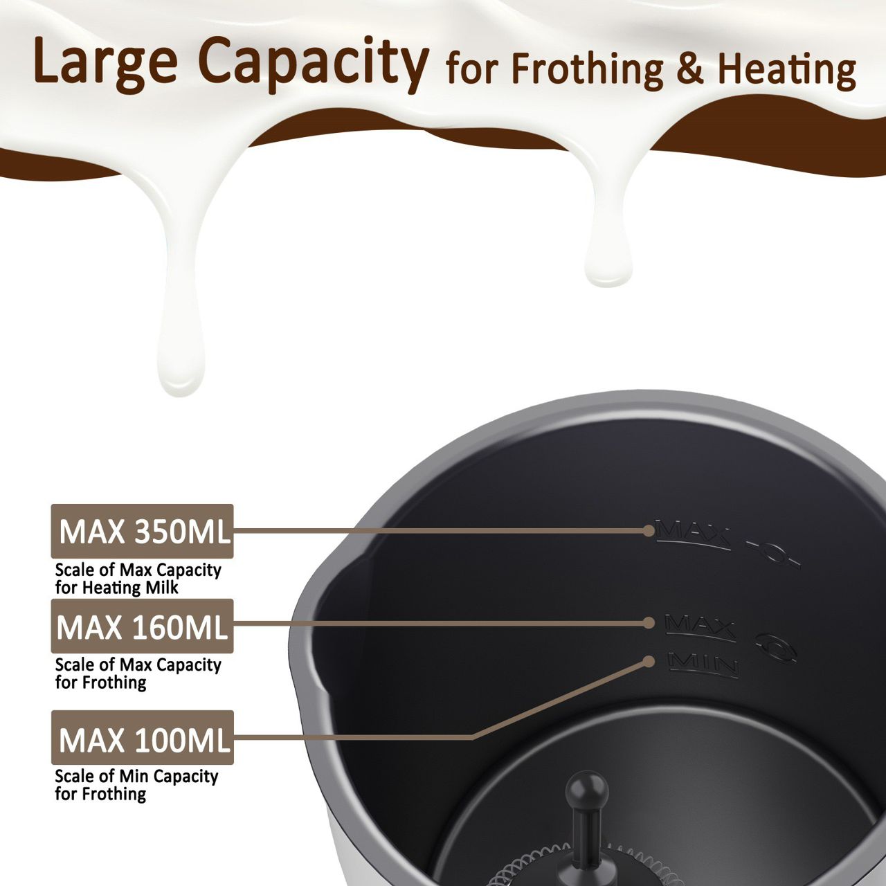 Electric 4-in-1 Milk Frother & Steamer