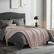 Knitted Tassel Throw Blanket 133 × 153cm