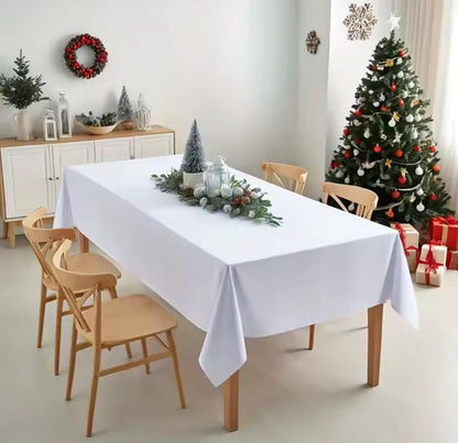 Waterproof rectangular tablecloth made of polyester, 140×220 cm