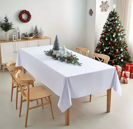 Waterproof rectangular tablecloth made of polyester, 140×220 cm