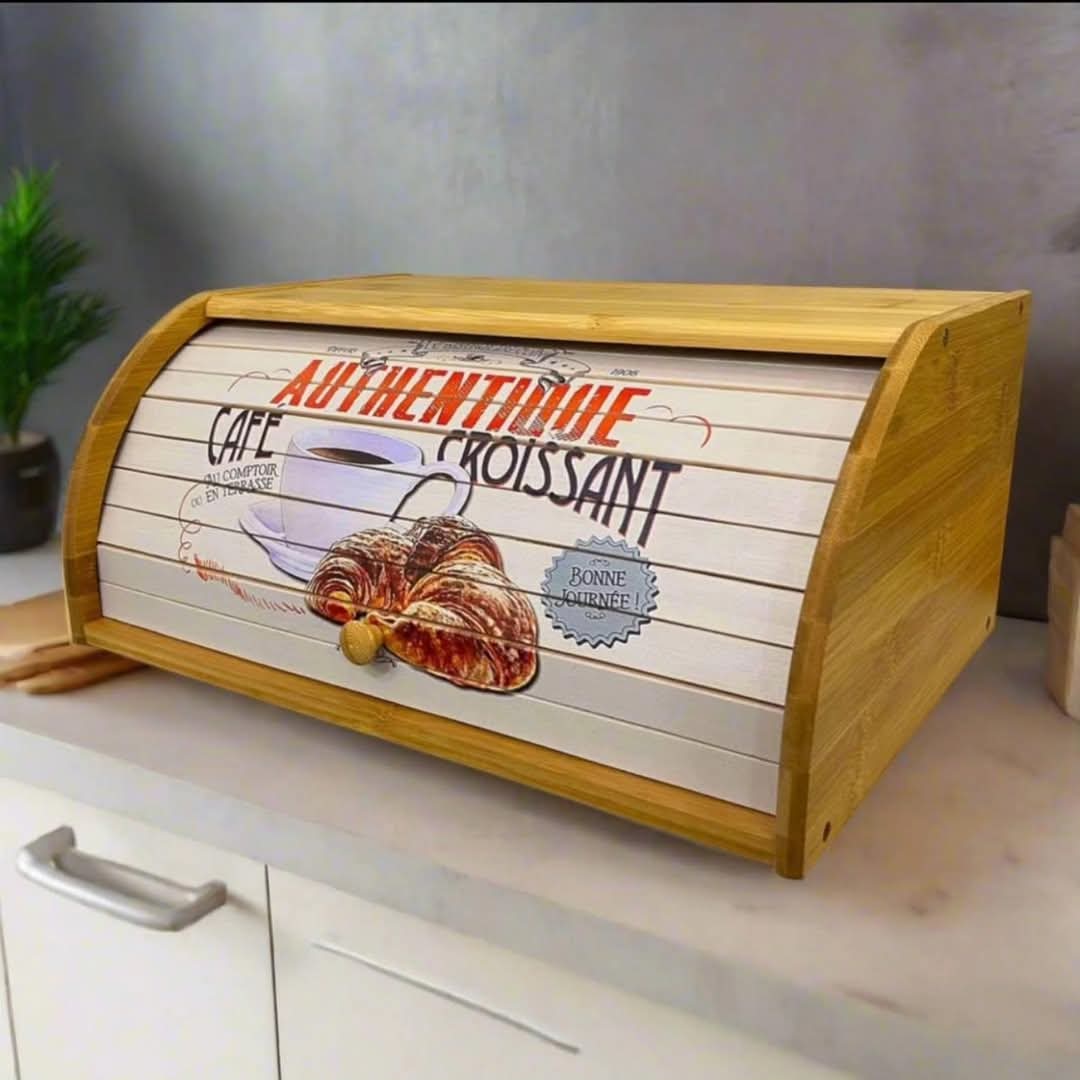 Bamboo bread bin