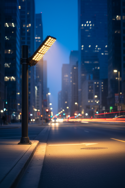Solar Street Light, 5000W Super Wide Angle with Pole 