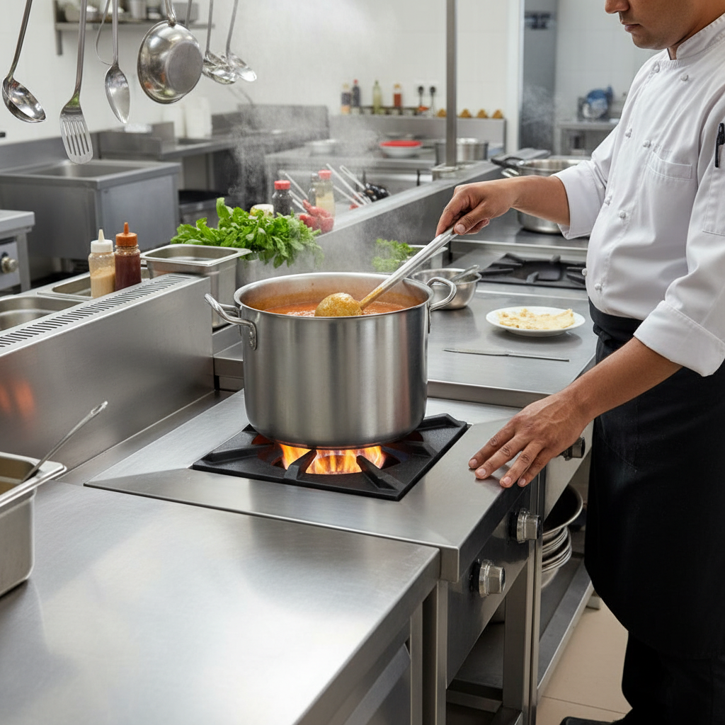 Commercial Grade Stainless Steel Single Gas Cooker