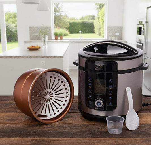 Cooker King 12-in-1 Electric Multi Pressure Cooker – versatile electric cooker for fast, safe home meals

 