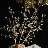 Christmas Crystal Bud Branch Decoration With Acrylic Beads