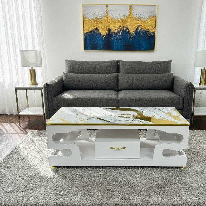Coffee Table With Marble Top