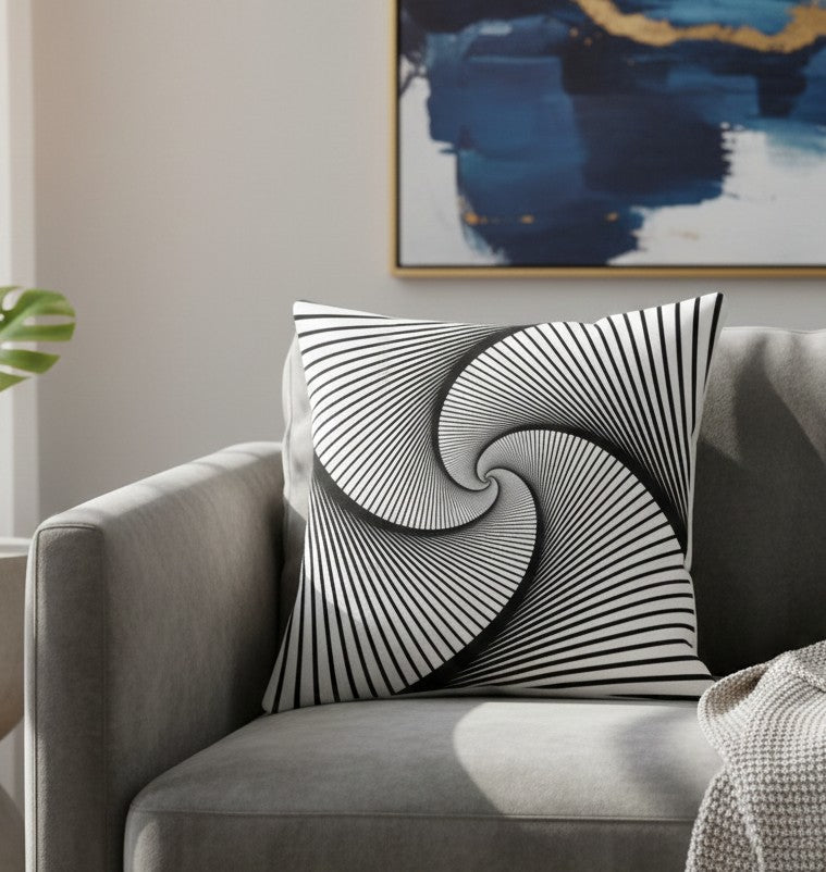 Black and white geometric striped plaid pillowcase cushion covers 45x45 cm set of two