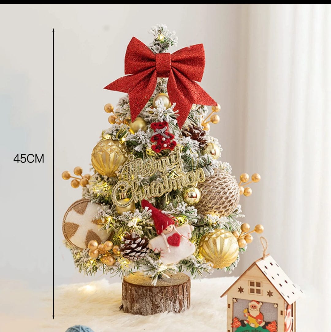 Tabletop Christmas Tree With Lights & Decorations