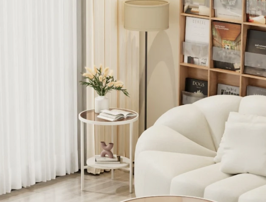 Stone Plate Round Side Table