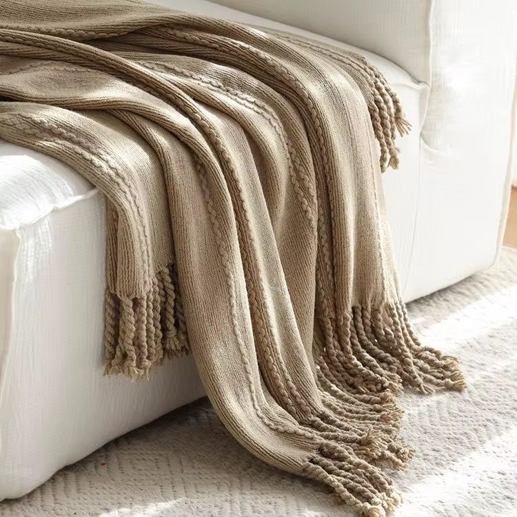 Throw Blanket with Tassels 130×170cm