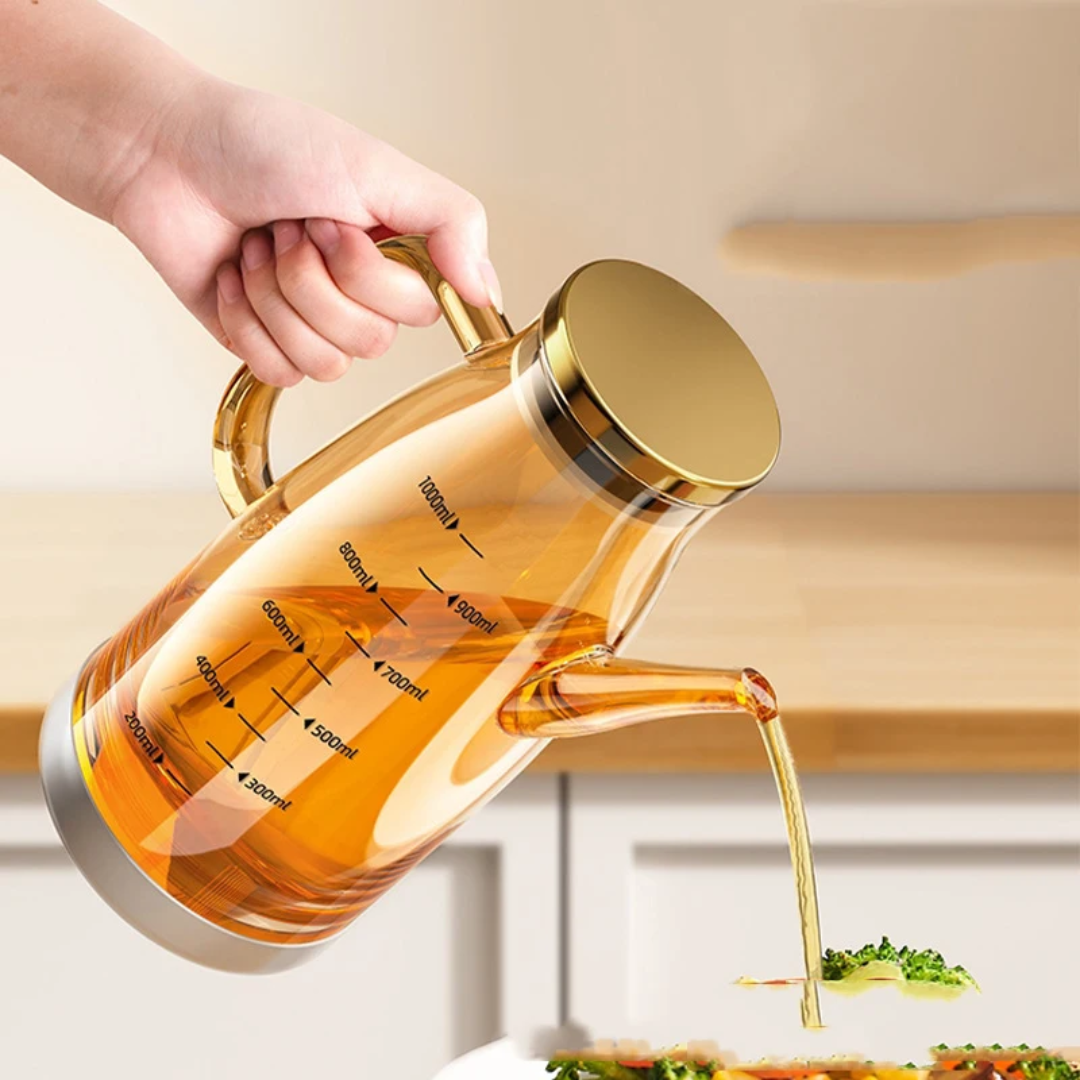 Borosilicate Glass Oil Bottle With Silicone Base