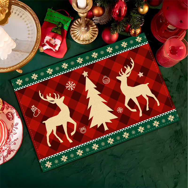 6Pcs Christmas Table Mats Set