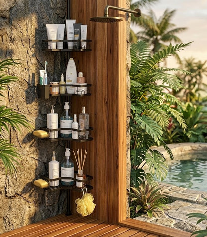 Corner Bathroom Organizer with Shelves