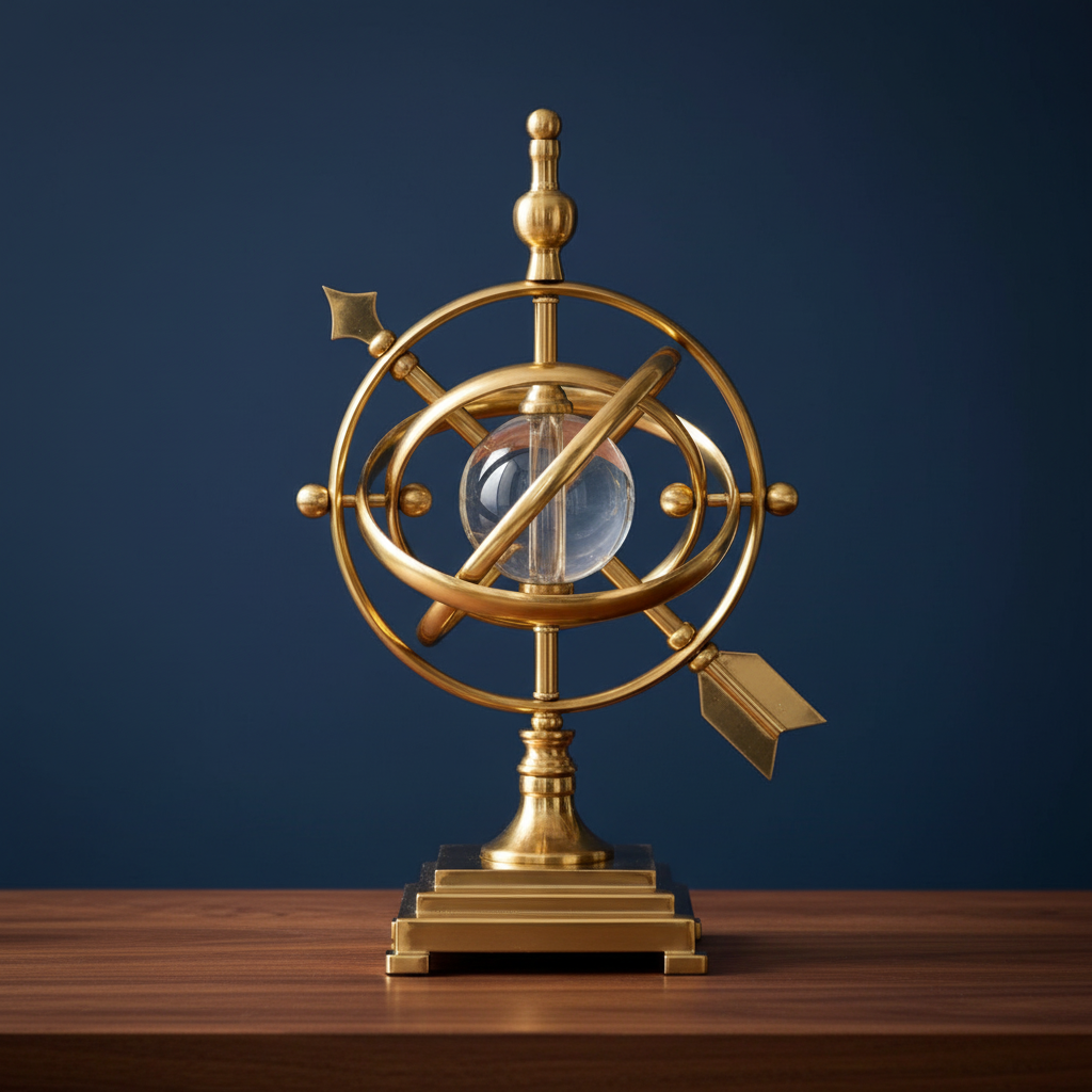 Crystal Sphere Armillary Sculpture