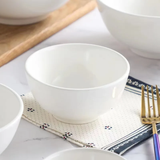 6Pcs White Bowl Set