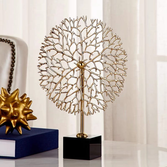 Elegant resin coral tree decor ornament, artistic tabletop decorative piece for home and office