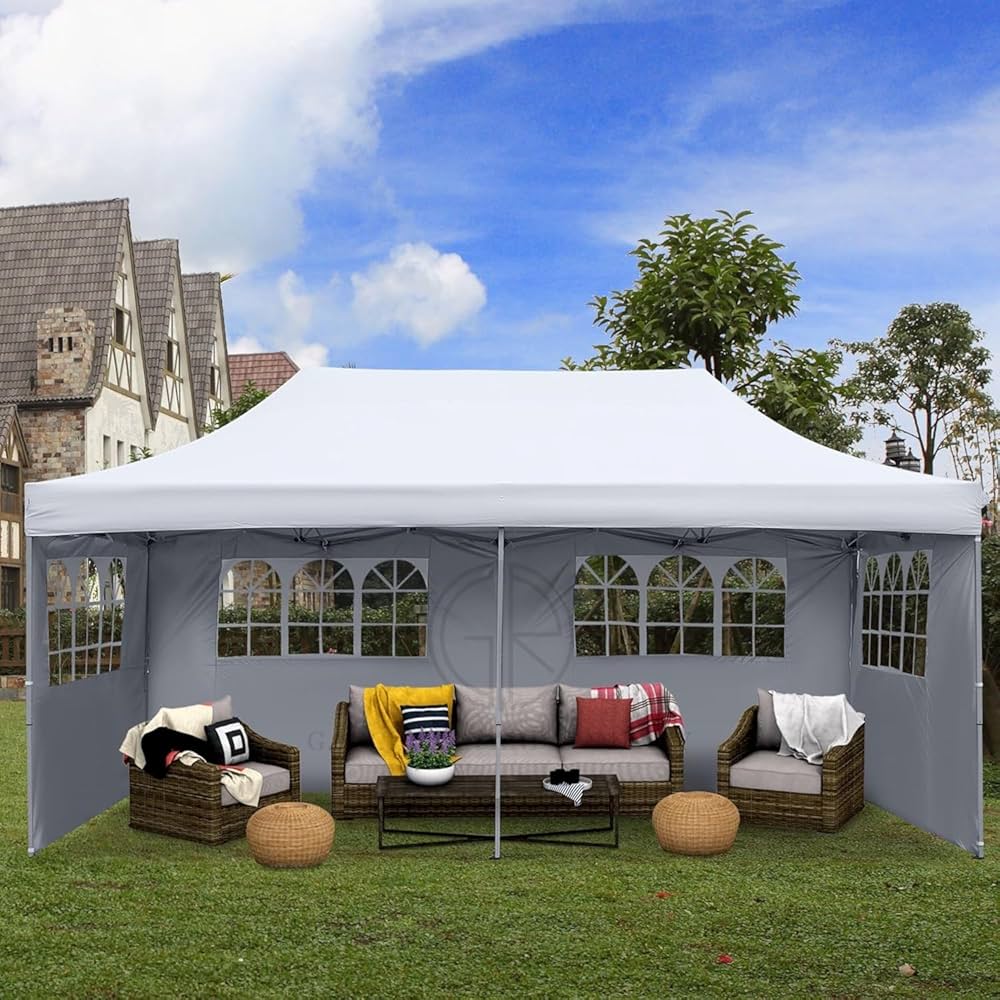 Canopy Gazebo Tent with Windows 3×6M
