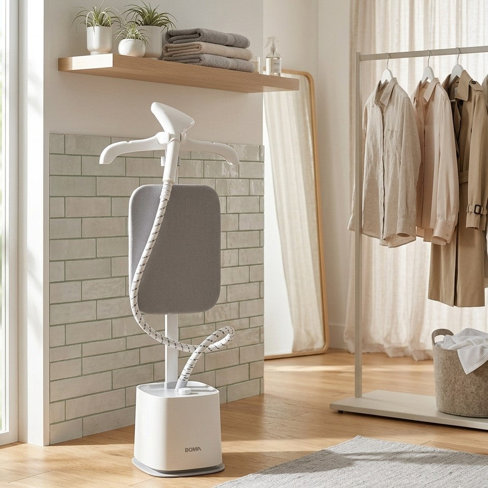 1800W Standing Garment Steamer with Ironing Board 1.8L